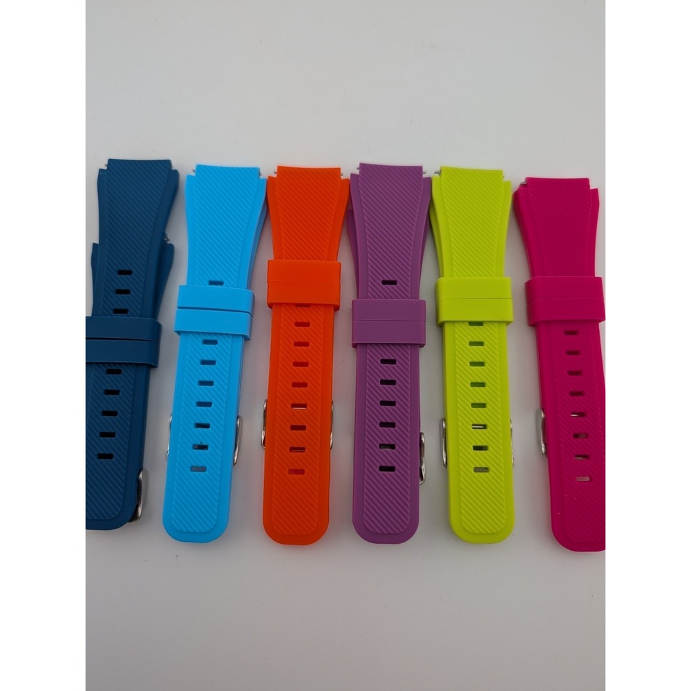 Lot of 6 Samsung Gear S3 Silicone Sport‎ Replacement Straps